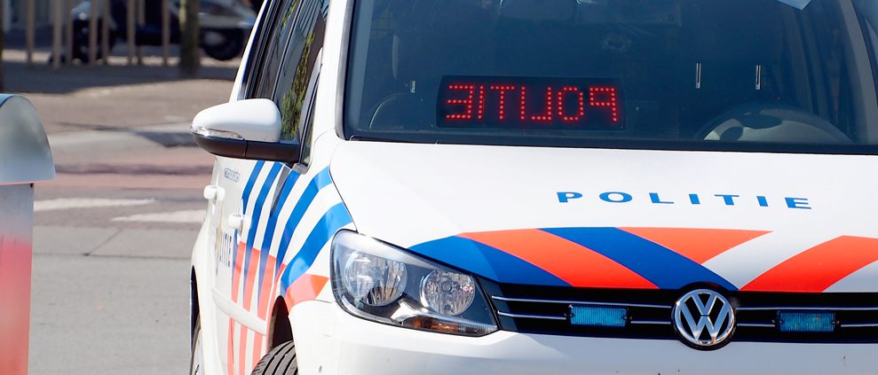 Politie auto stopbord