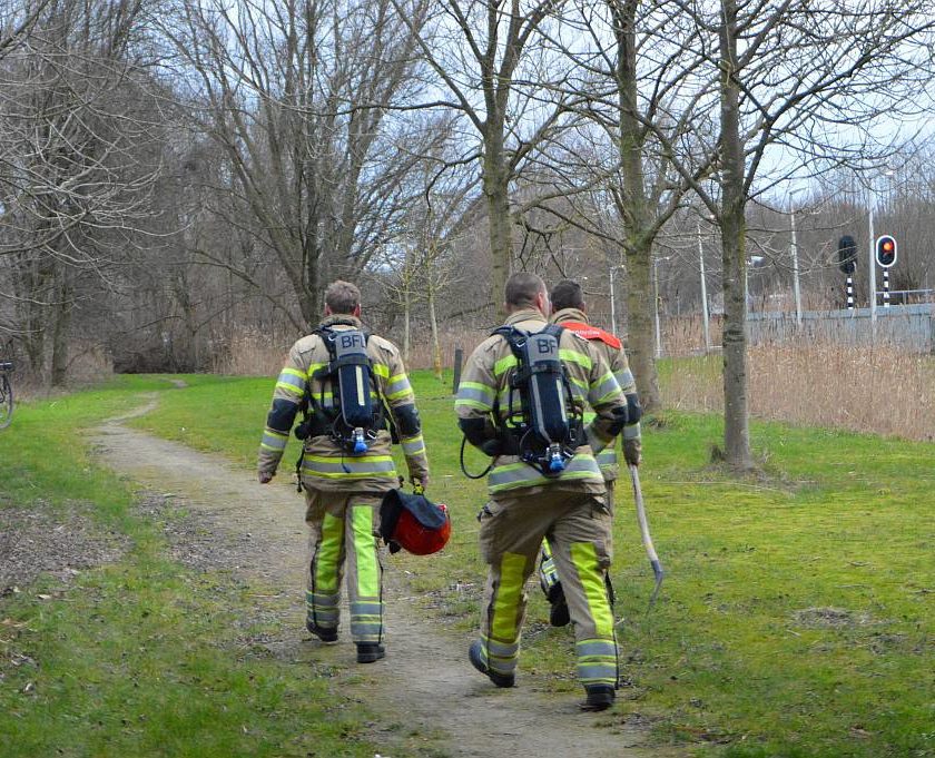 Riet in brand, Clauspad in Almere