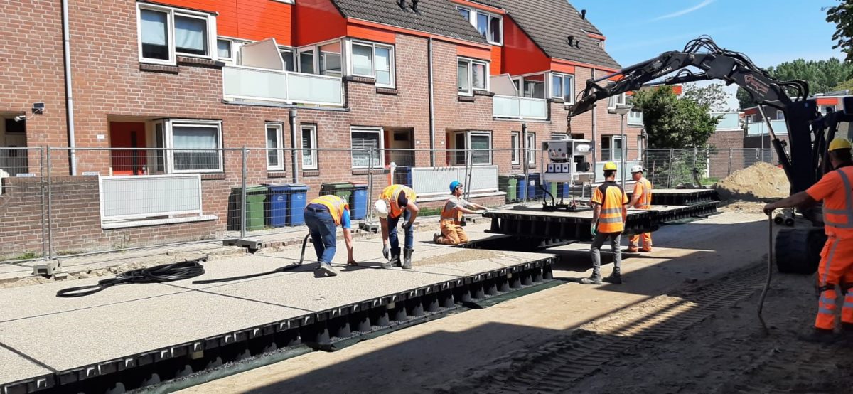 aanleg plastic road – Binnenhof