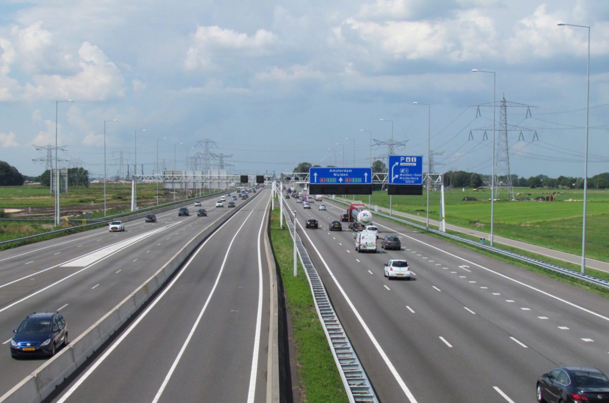 A1_bij_Muiderberg wisselstrook