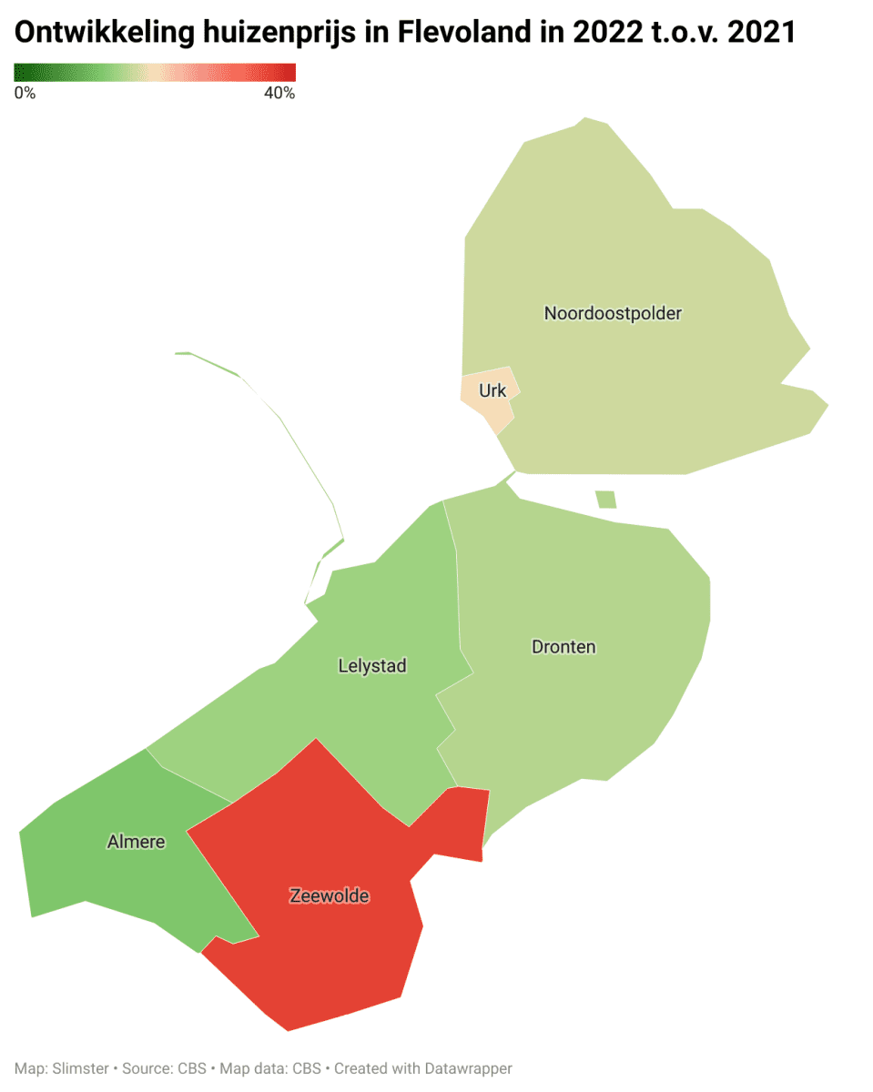 kaart flevoland 2022 huur