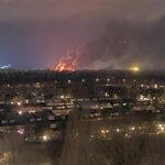 Brand Buiten vanuit Stad