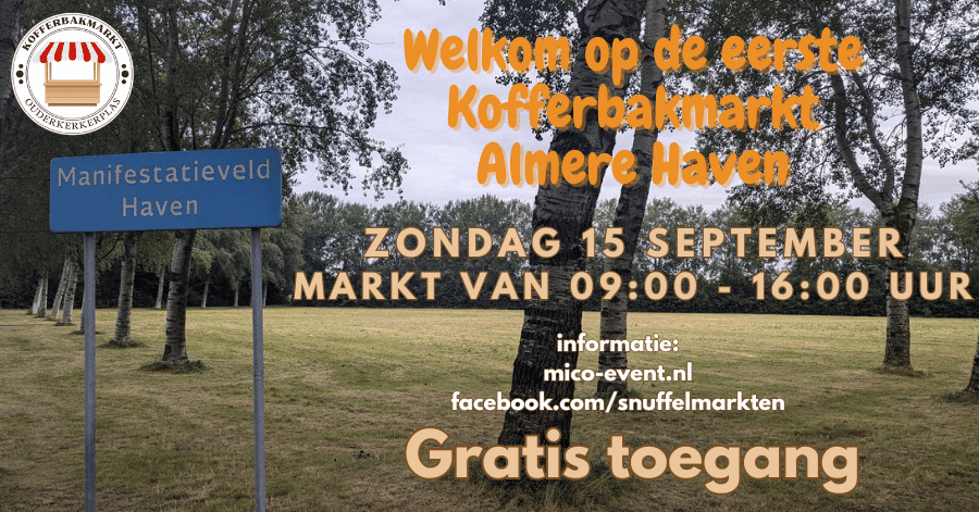 Kofferbakmarkt in Haven: Eerste editie op 15 september!