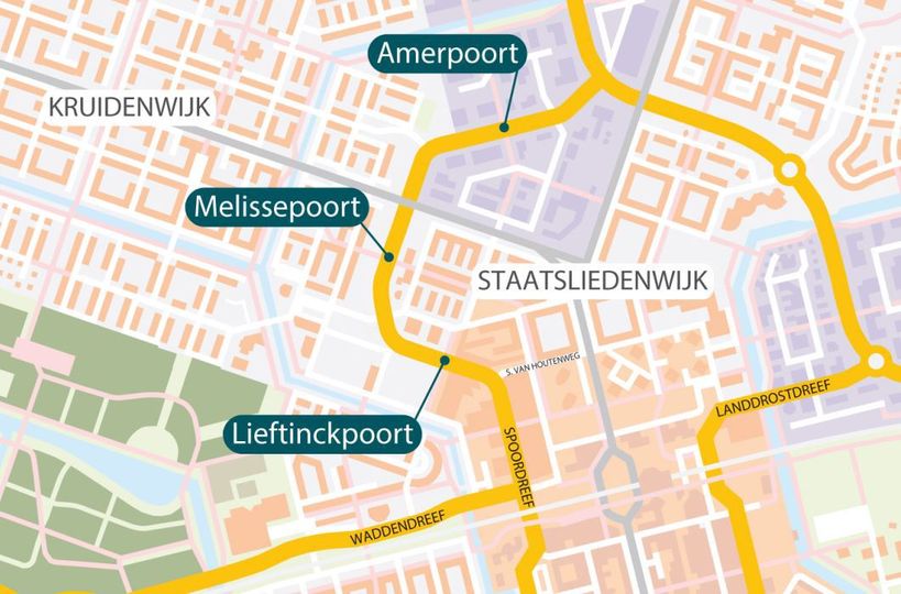 Werkzaamheden spoorbaandreef Stad