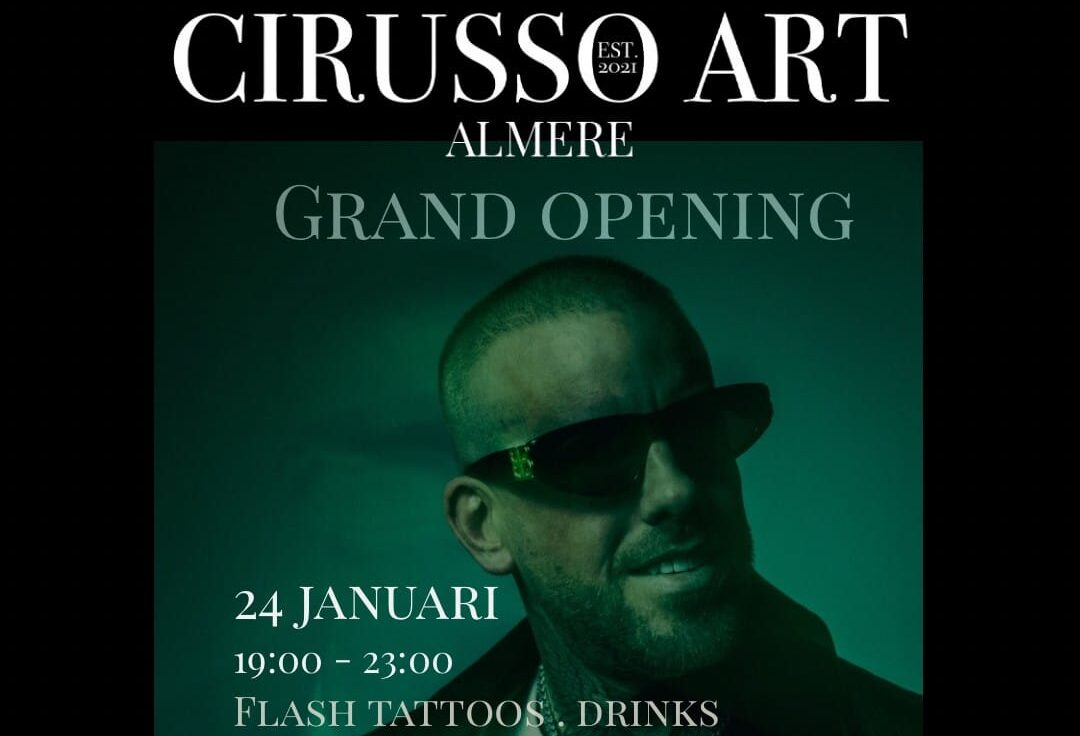 JeBroer opent Cirusso Flagship Tattoo shop in Almere