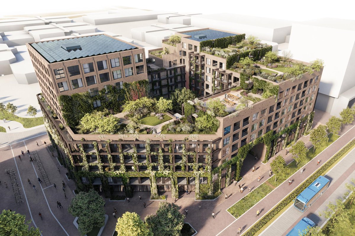 Groen complex van 224 woningen in hart van Buiten