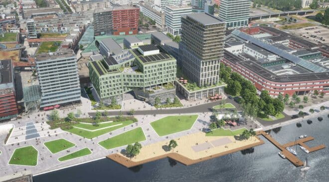 Start funderingswerkzaamheden nieuw onderwijsgebouw Windesheim aan de Esplanade in Almere