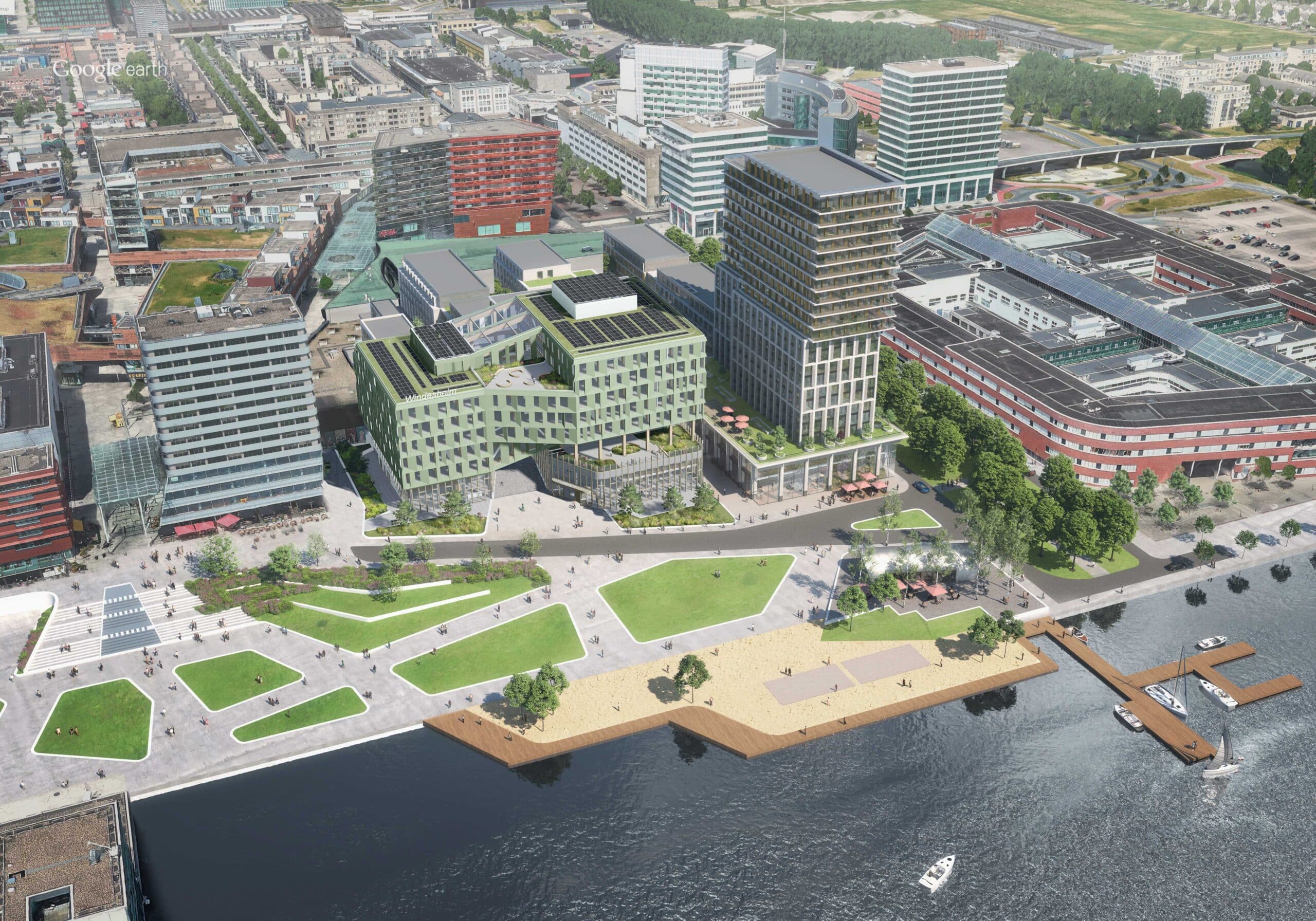 Start funderingswerkzaamheden nieuw onderwijsgebouw Windesheim aan de Esplanade in Almere