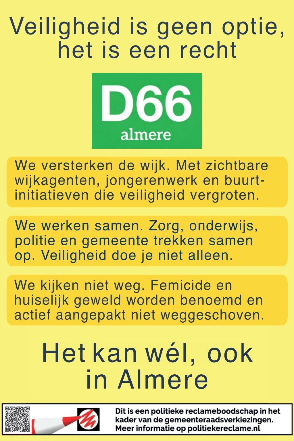 Flyer D66 Verkiezingen 2026